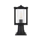Elegant Lighting Dover Outdoor Post Light, Black/clear - OD302P15BK. Fixed Price $106.00.