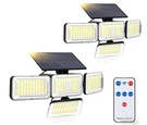 Solar Motion Sensor Lights Outdoor Pack 2800LM 4 Head Remote IP65. Fixed Price $24.99.