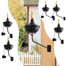Wall Mounted Citronella Torches Set Of 6, 24 Oz Garden For Outside, R.... Fixed Price $102.49.