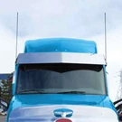 TSUN-P27 15" Peterbilt 579 Ultra Cab Sunvisor With Slotted Light Holes. Fixed Price $1000.99.