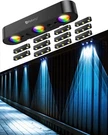 Solar Fence Lights 12 Pack Rgb Sync 50LM Waterproof IP65 KF04E Outdoor Powered. Fixed Price $124.99.