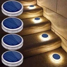 Led Solar Deck Lights Round Step With Waterproof Auto On/off Stick. Fixed Price $49.94.