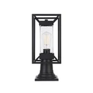 Elegant Lighting Willington Outdoor Post Light, Black/clear - OD329P16BK. Fixed Price $106.00.