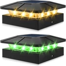 2 Packs 4X4 Solar Post Lights Outdoor, Green & Warm White Led Fence Caps. Fixed Price $30.92.