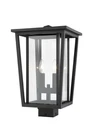 Z-lite 571PHBS Black Seoul 2-LIGHT 18"H Outdoor Single Head Post. Fixed Price $592.00.