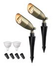 Edishine Bronze Landscape Lighting 12V, 3CCT MR16 Bulbs Included, 2-PACK. Fixed Price $69.99.