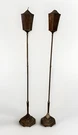 Antique Early 1900 Low Wattage Ambiance Post Lamp. Brass W/ Stained Glass. Fixed Price $799.00.