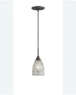 Woodbridge Lighting Venezia 1-LIGHT Glass Mini-pendant Bronze Bl/mosaic Clear. Fixed Price $36.00.