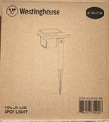 New!! 4PK Westinghouse Solar 10 Lumens Led Outdoor Spotlights W/ On-off Switch. Fixed Price $29.95.