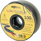 100 Ft. 18AWG Low Voltage Led Cable 3 Conductor Black Sleeve In-wall Speaker Wir. Fixed Price $65.99.