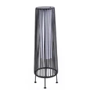 Solar Rattan Floor Lamp Outdoor, Waterproof Led Standing Lights, Handwoven Black. Fixed Price $89.99.