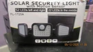 Solar Security Light With Motion Sensor FL-1725A 3-HEAD 126 Led Outdoor Flood. Fixed Price $22.99.