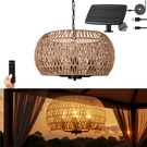 Outdoor Solar Chandelier, 4-LIGHT 19" Rattan Hanging Pend.... Fixed Price $125.98.