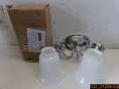 Progress Lighting P3375-15, Three Bath Bracket, Chrome, Missing One Shade. Fixed Price $39.00.