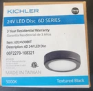 Kichler Lighting 6D24V30BKT Series - 4W 3000K Led Disk/puck With. Fixed Price $39.99.