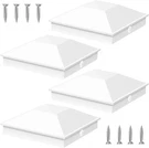 4X4 Post Caps Whiteactual 3.5", Pack Fence With 8 Screws A.... Fixed Price $19.99.