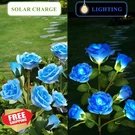 Dwh 2 Pack Blue Rose Led Solar Garden Lights Yard Pathway Fence. Fixed Price $44.99.