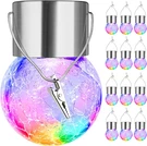 12-PACK Hanging Solar Lights, Decorative Cracked Glass Ball Light, Multicolor.... Fixed Price $43.95.