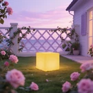 Rgb Solar Cube Light With Remote - Waterproof Outdoor Mood Lamp For Garden. Fixed Price $76.99.