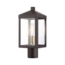 Livex Nyack 1 Light Post Top Lantern, Bronze/brass Cluser/clear 20590-07. Fixed Price $295.96.