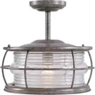 Kenroy 90954FL Beacon 1 Light Convertible Flush/semi With Gray Finish. Fixed Price $62.40.