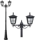 Double Head Solar Lamp Post Light - 95" Tall For Outdoor Spaces. Fixed Price $333.99.