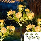 Topvelo 6 Pack Solar Garden Lights Outdoor, 42" Tall Leds Hibiscus Flow. Fixed Price $61.02.