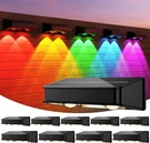 Solar Fence Lights 10 Pack, 9 Color Modes Outdoor Bulb 2-LIGHT Black. Fixed Price $75.63.