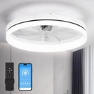 Modern 20" Ceiling Fan With Lights & Remote, 6 Speeds, Dimmable Led, White. Fixed Price $149.99.