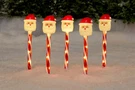 Brylanehome Christmas Solar Pathway Lights, Set Of 5 - Santa Claus. Fixed Price $38.99.