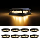 Brightever 4X4 Solar Post Cap Lights Outdoor 8 Packs, Waterproof, Black. Fixed Price $61.17.