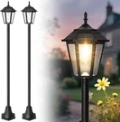 66" Metal Solar Lamp Post Light 50 Lumens, 2 Pack Pole Warm White. Fixed Price $182.84.