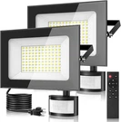 2 Pack 100W Led Motion Sensor Flood Light 10000LM Security Outdoor Waterproof.... Fixed Price $62.38.