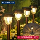 Deraysion 8 Pack Solar Lights Outdoor, Stainless Steel Glass Pathway. Fixed Price $62.48.
