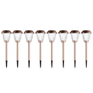 Pure Garden Solar Path Lights, Set Of 8-16 Tall Stainless Steel Outdoor Stake. Fixed Price $58.12.