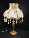 Doitool Cloth Art Rose Lampshade Wood Candlestick Base 20" Tall Table Desk. Fixed Price $44.99.